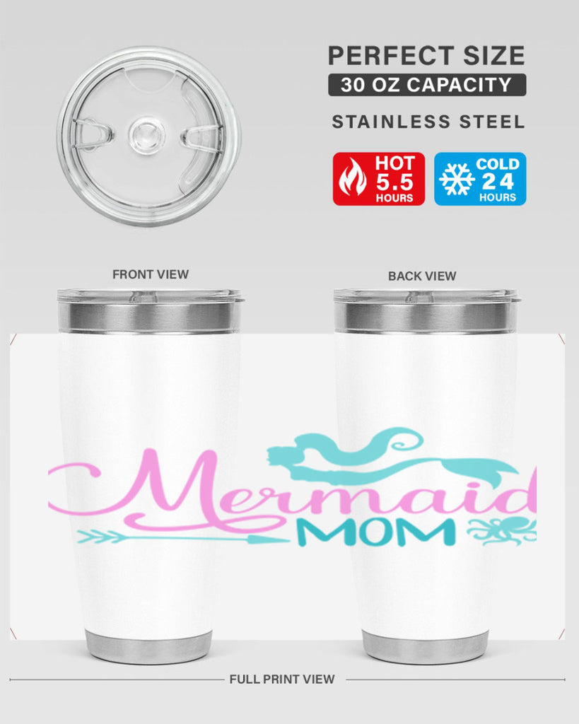 Mermaid Mom 374#- mermaid- Tumbler