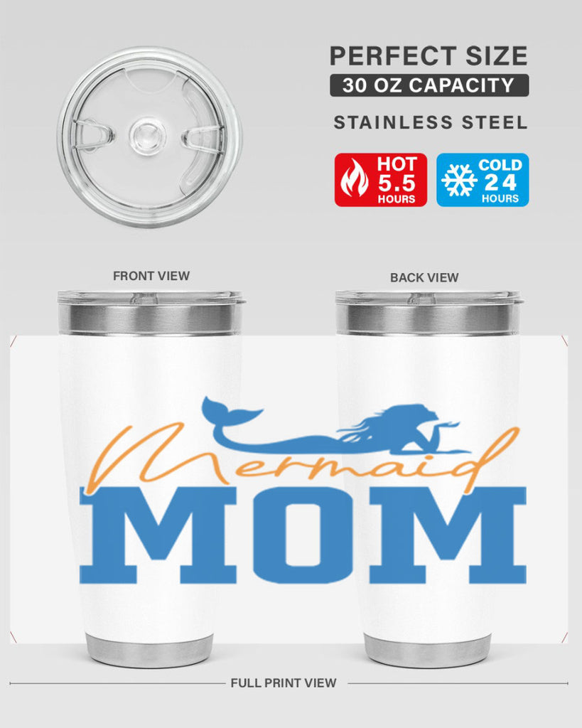 Mermaid Mom 375#- mermaid- Tumbler