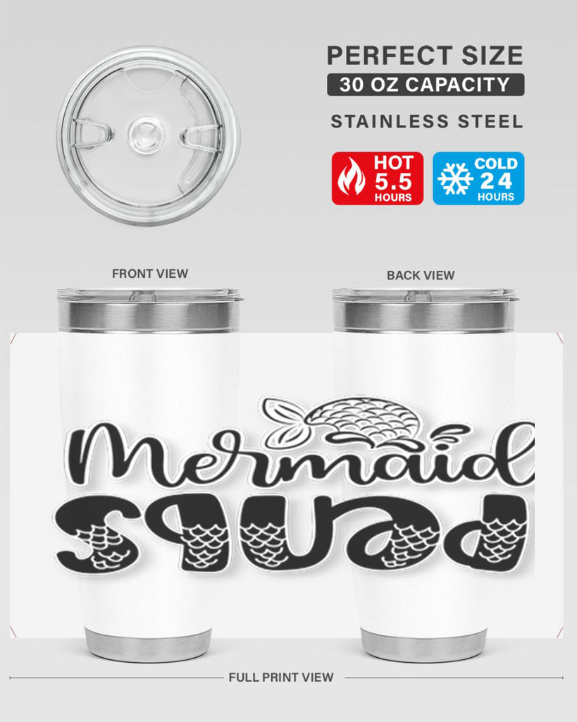 Mermaid Squad 444#- mermaid- Tumbler