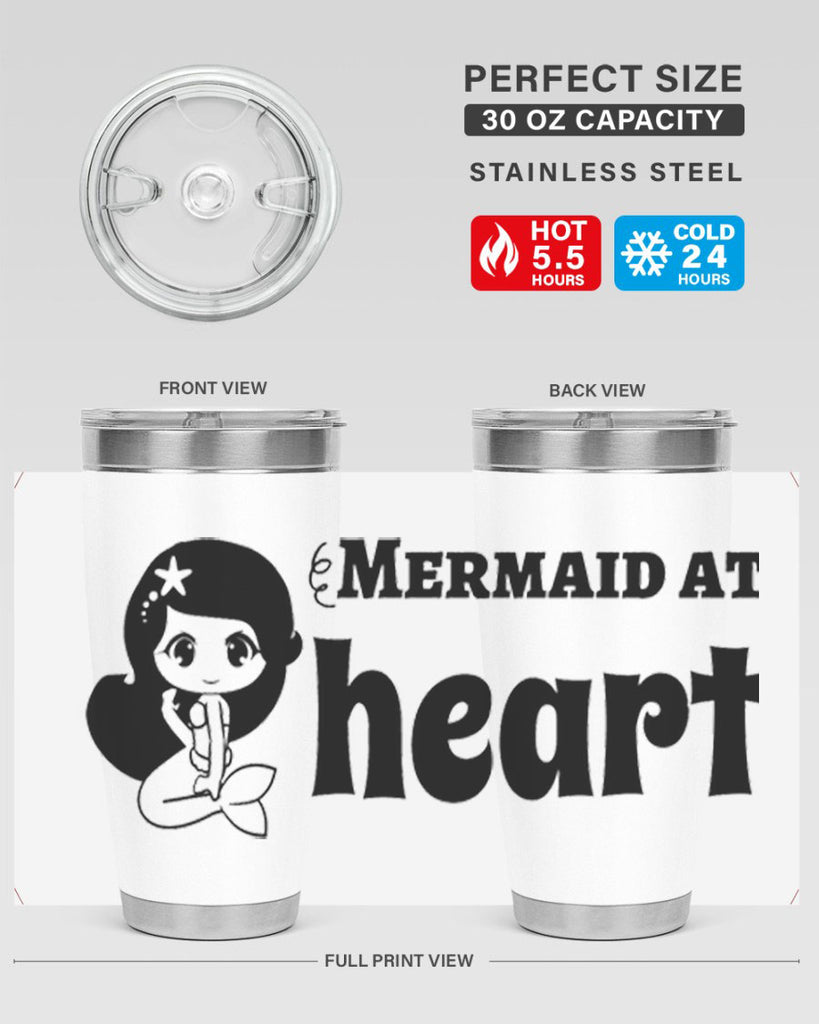 Mermaid at heart 393#- mermaid- Tumbler