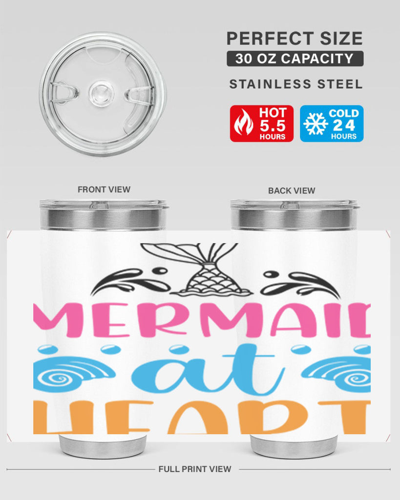 Mermaid at heart Design 396#- mermaid- Tumbler