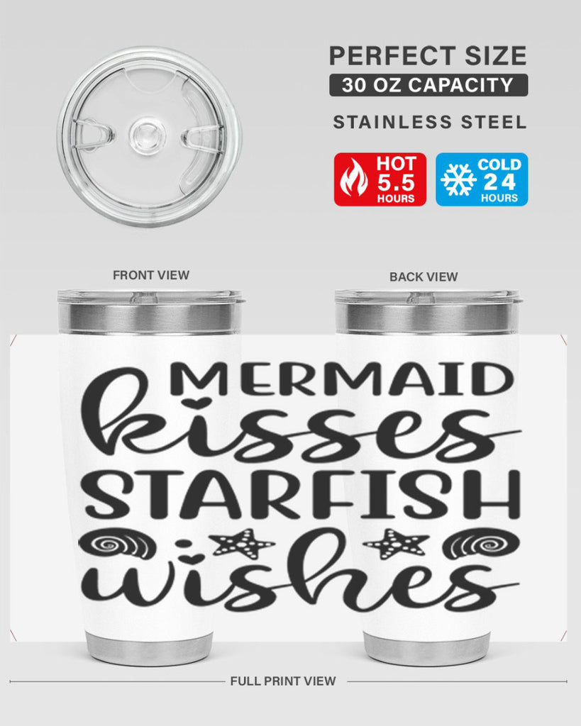 Mermaid kisses starfish wishes 426#- mermaid- Tumbler