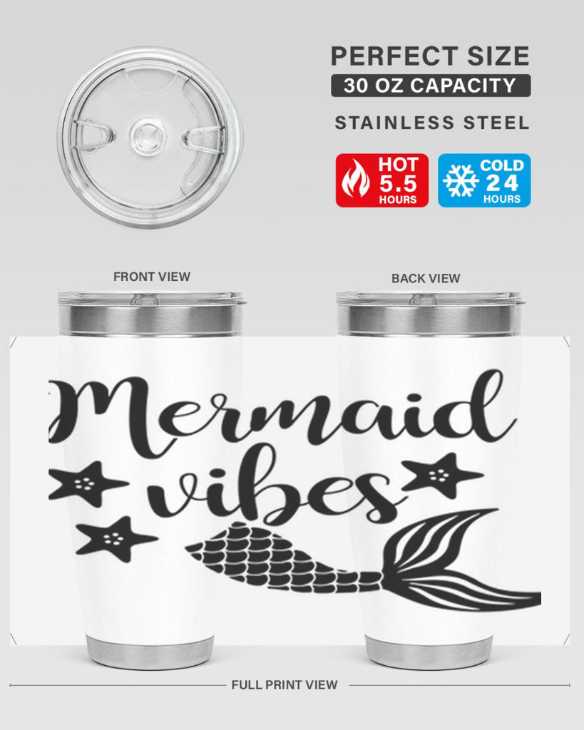 Mermaid vibes 463#- mermaid- Tumbler