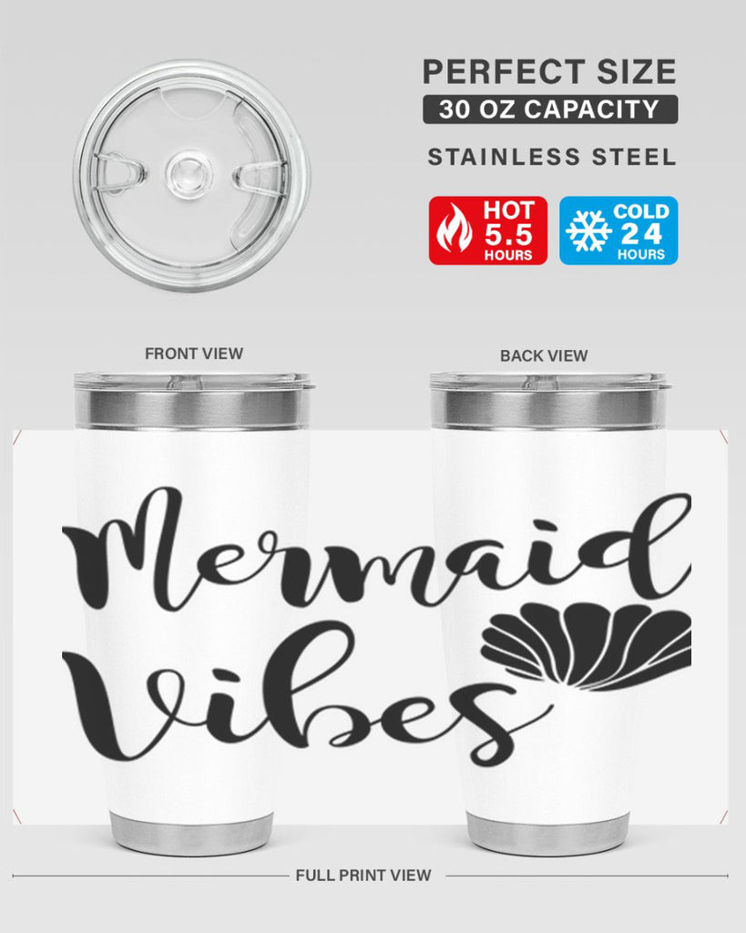 Mermaid vibes 464#- mermaid- Tumbler