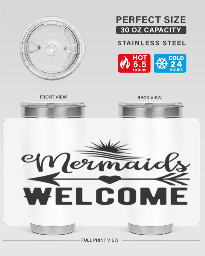 Mermaids Welcome 500#- mermaid- Tumbler