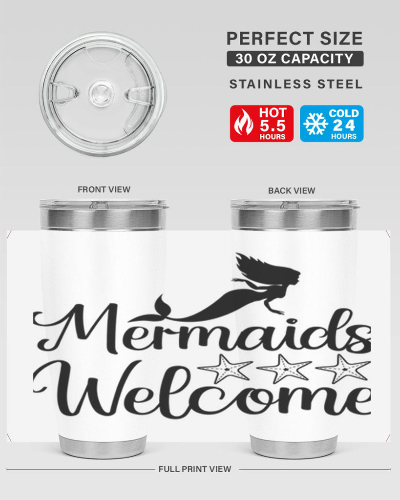 Mermaids welcome 498#- mermaid- Tumbler