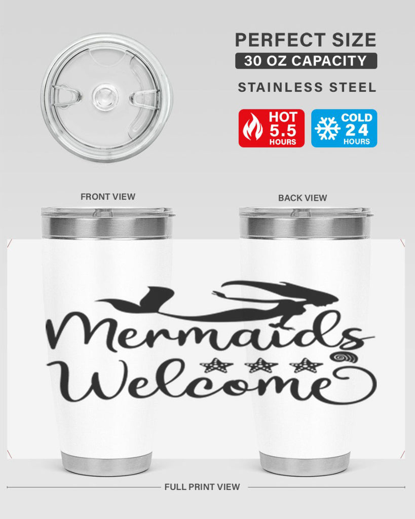Mermaids welcome design 501#- mermaid- Tumbler