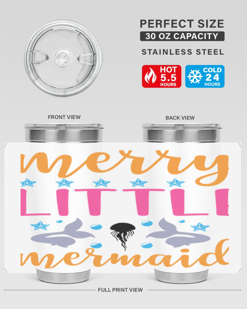 Merry Little Mermaid Design 503#- mermaid- Tumbler