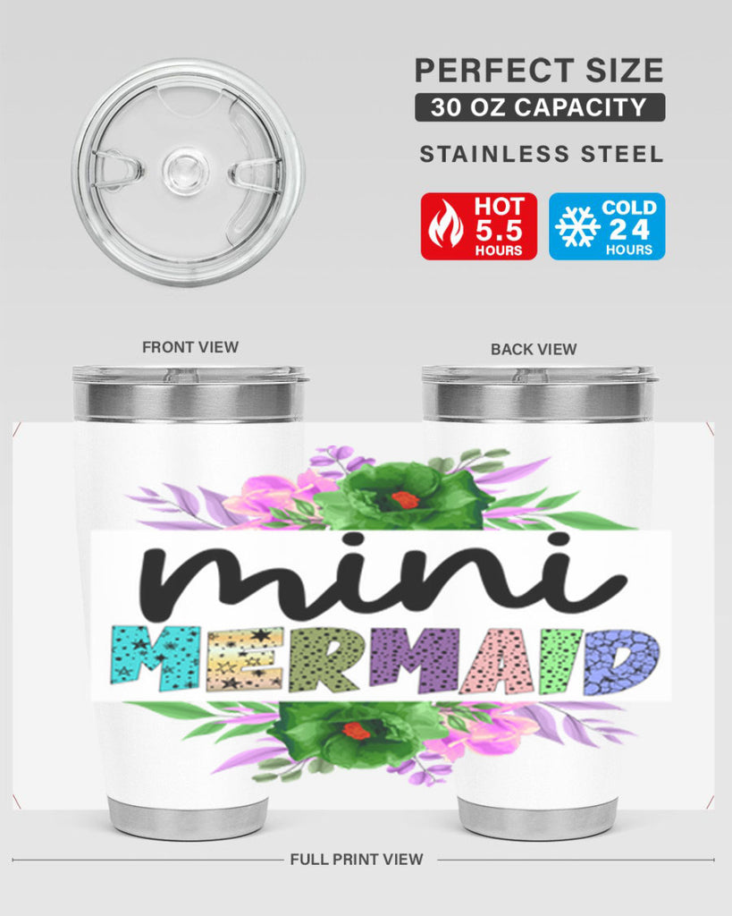 Mini Mermaid 505#- mermaid- Tumbler