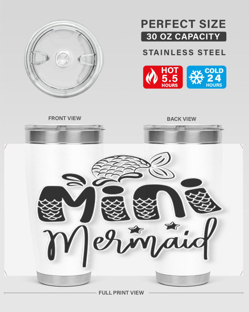 Mini Mermaid 508#- mermaid- Tumbler