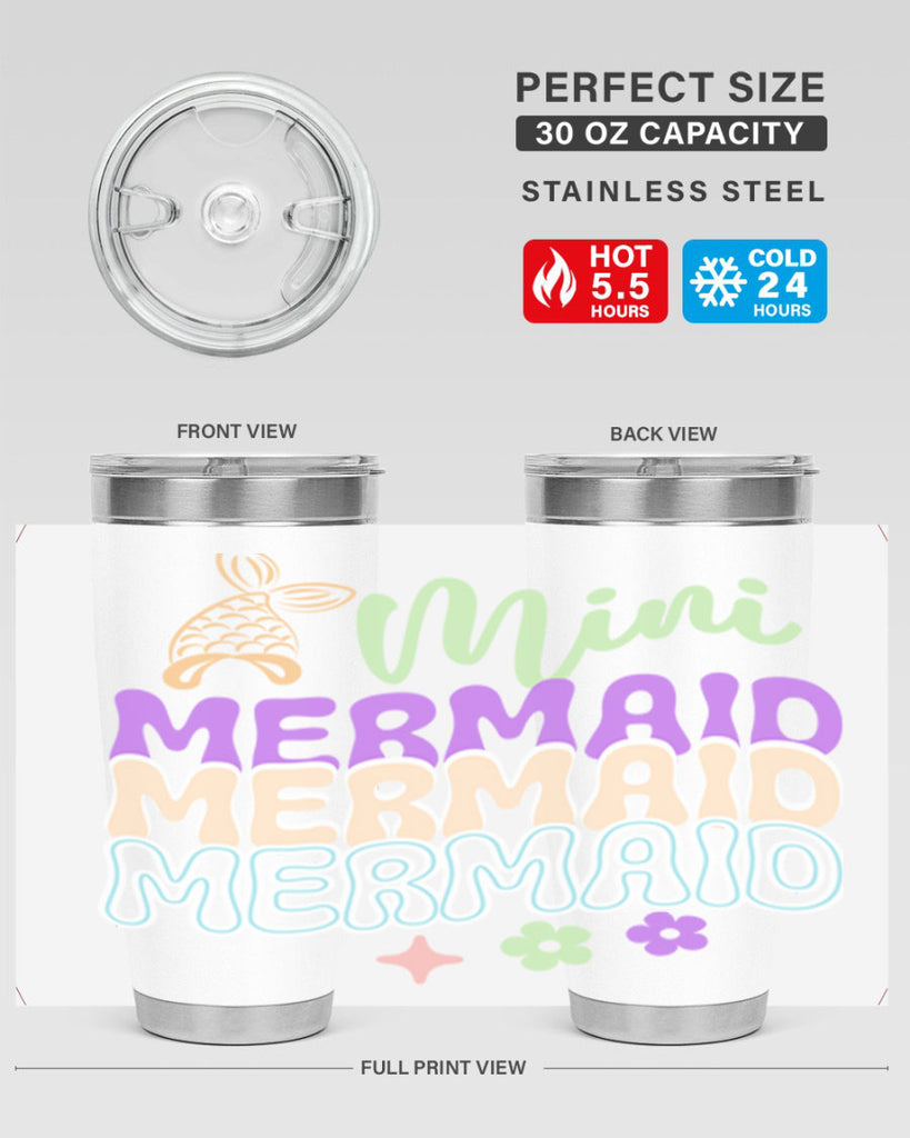 Mini Mermaid 509#- mermaid- Tumbler