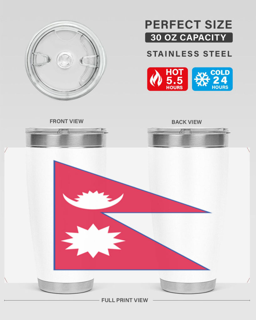 Nepal 76#- world flags- Tumbler