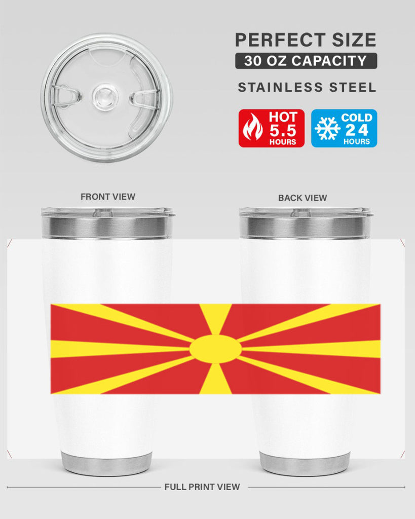 North Macedonia 69#- world flags- Tumbler