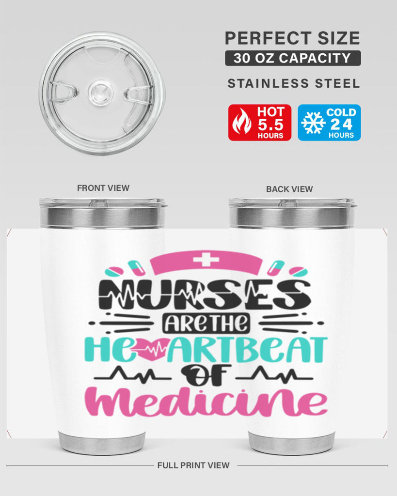 Nurses Are The Heartbeat Style Style 90#- nurse- tumbler