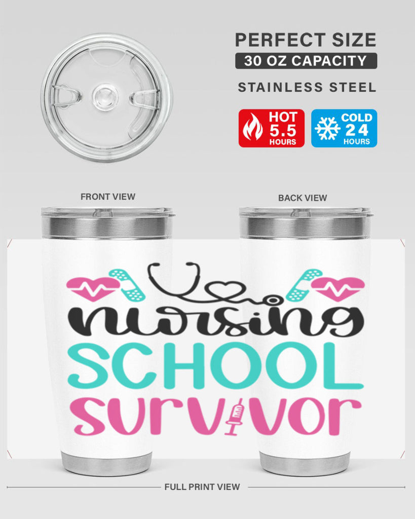 Nursing School Survivor Style Style 63#- nurse- tumbler