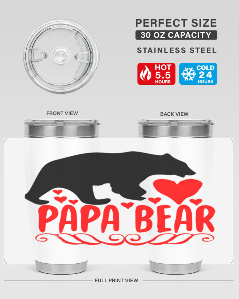 Papa bear 22#- grandpa - papa- Tumbler