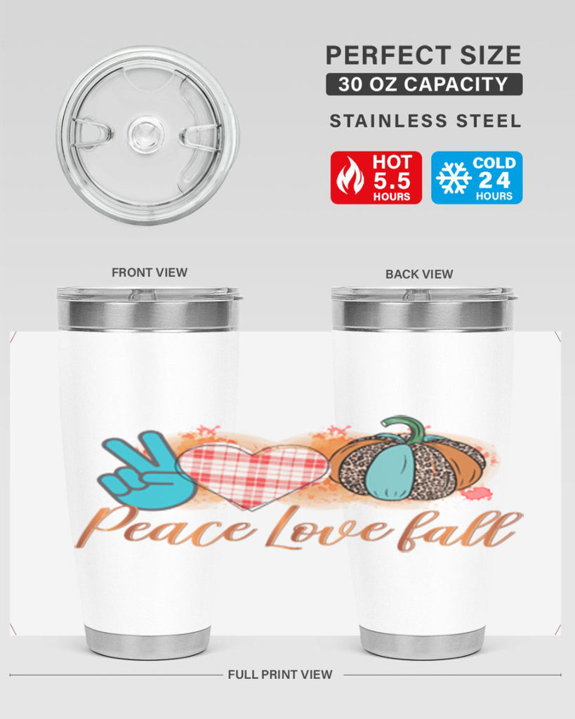 Peace Love Fall 466#- fall- Tumbler