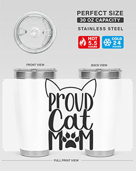 Pround Cat Mom Style 103#- cat- Tumbler