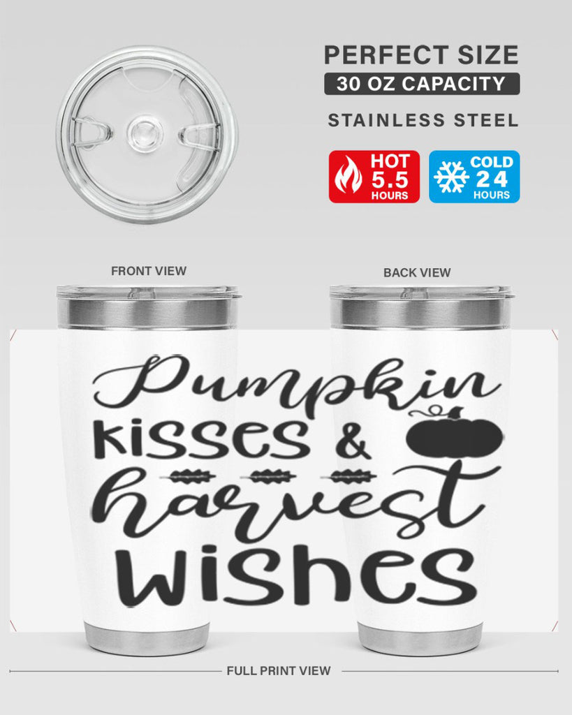 Pumpkin Kisses Harvest Wishes 525#- fall- Tumbler