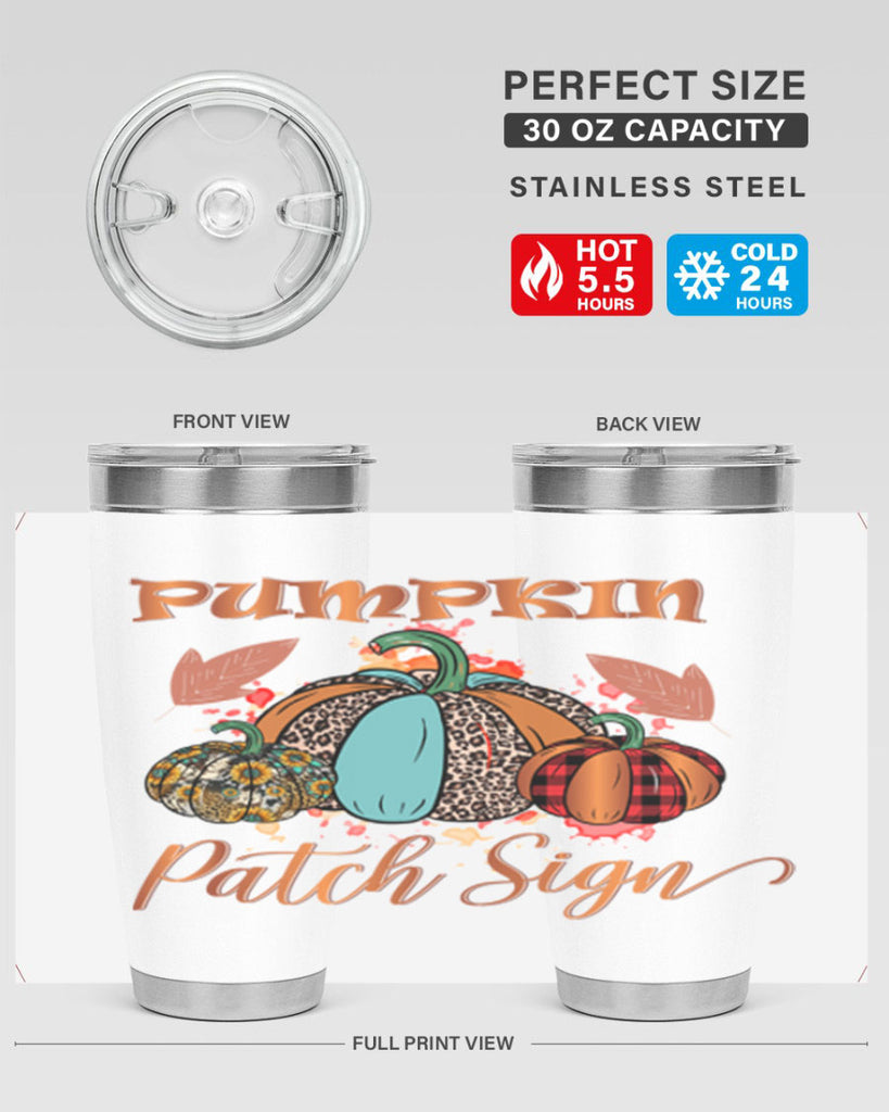 Pumpkin Patch Sign 530#- fall- Tumbler