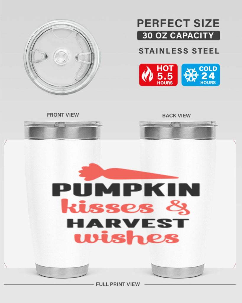 Pumpkin kisses harvest wishes 524#- fall- Tumbler
