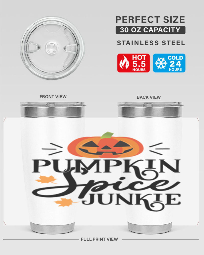 Pumpkinspicejunkie 568#- fall- Tumbler