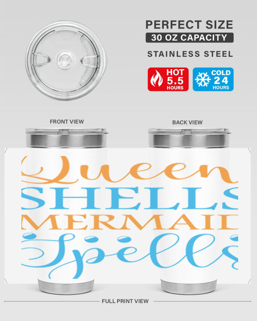 Queen Shells Mermaid Spells 546#- mermaid- Tumbler