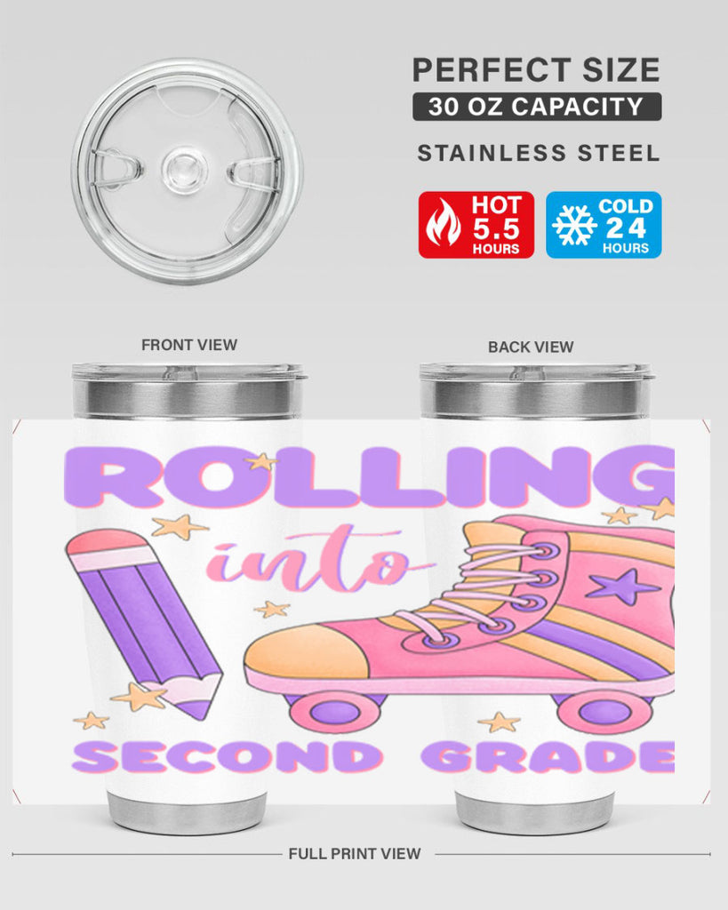 Rolling into 2nd Grade 24#- second grade- Tumbler