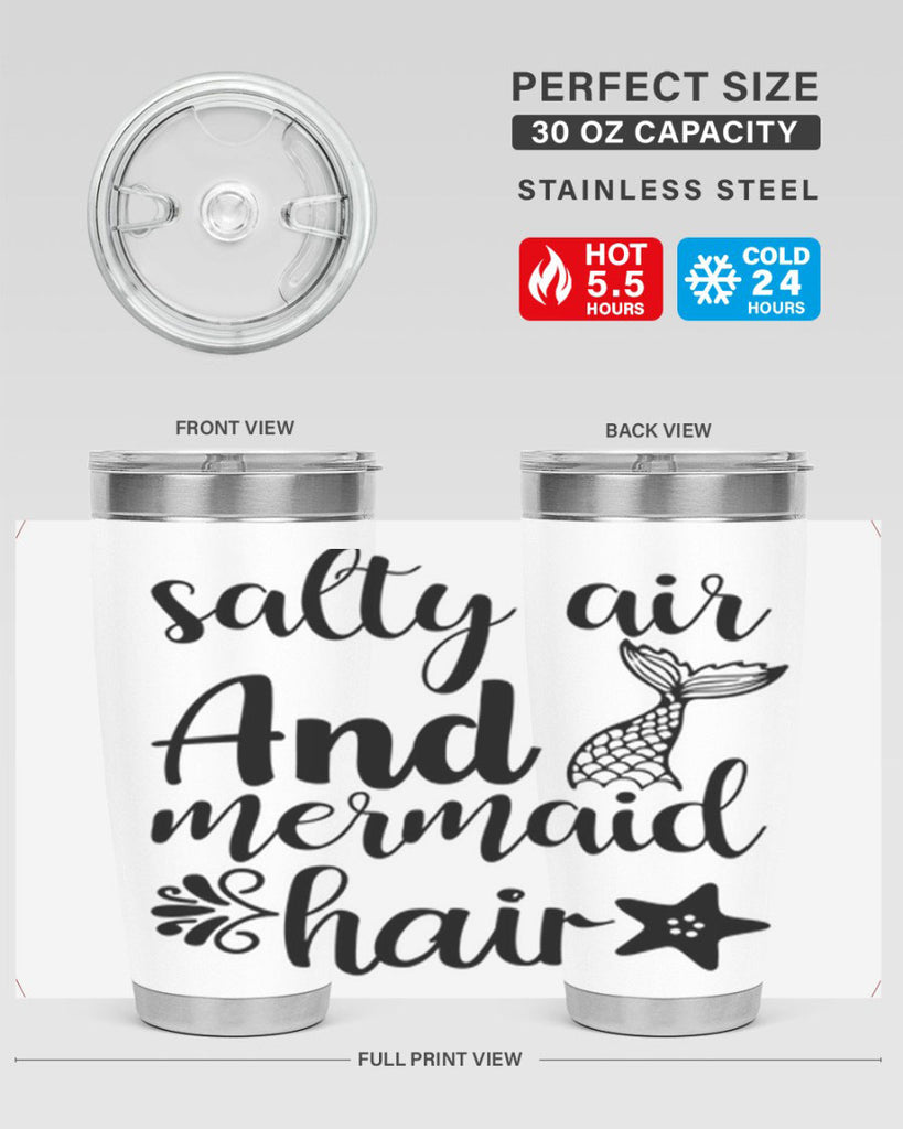 Salty air and mermaid hair 568#- mermaid- Tumbler