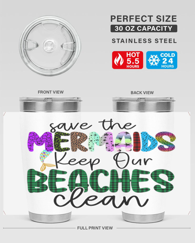 Save The Mermaids Keep Our 575#- mermaid- Tumbler