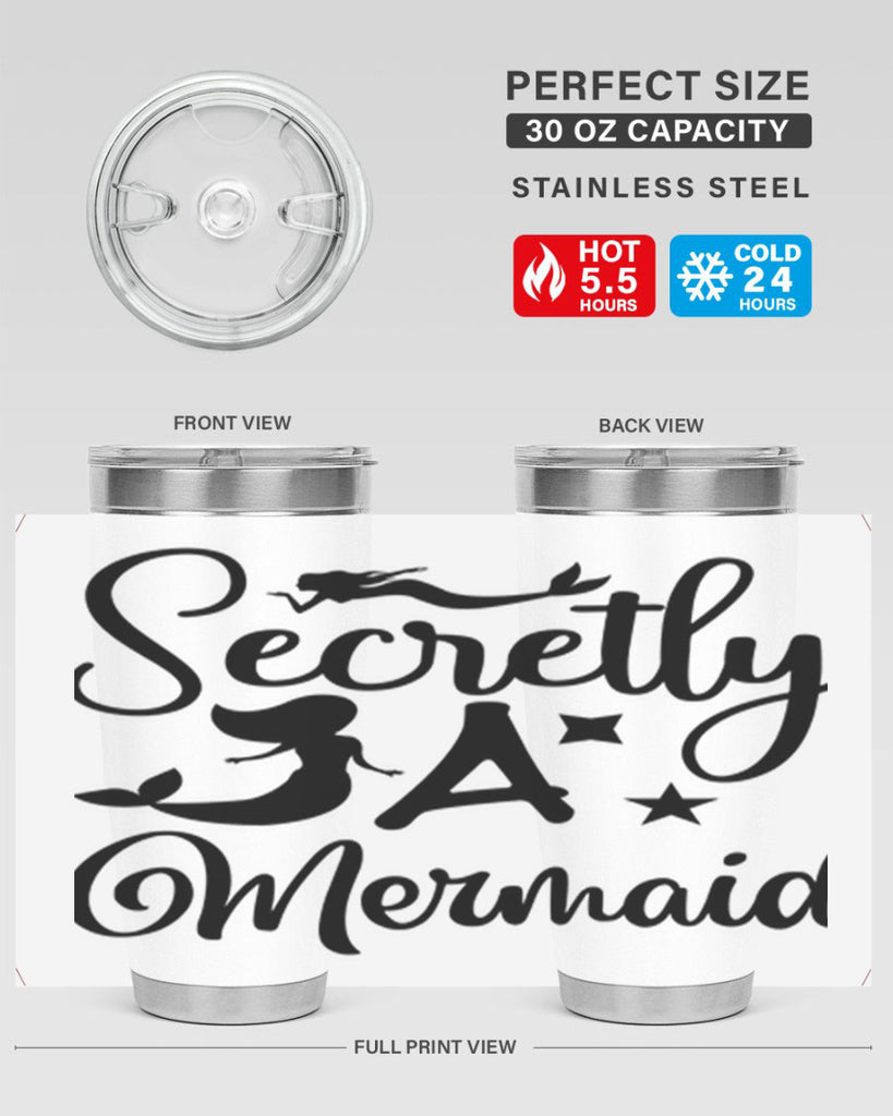 Secretly a mermaid 580#- mermaid- Tumbler