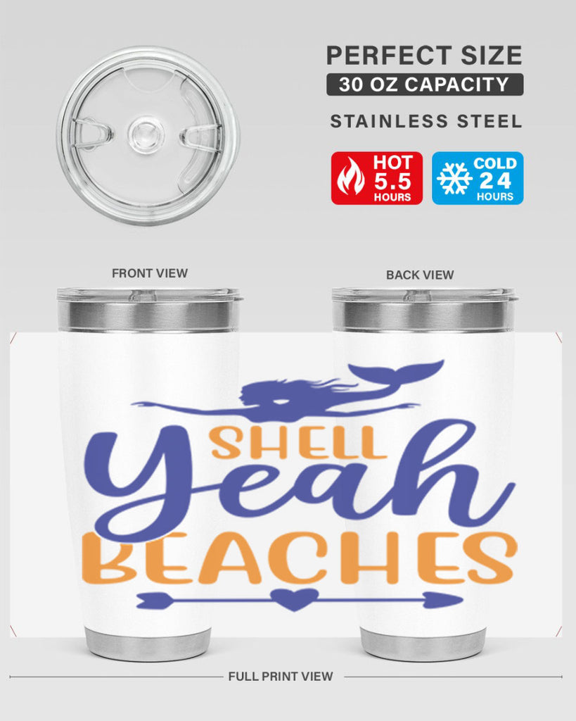 Shell Yeah Beaches 584#- mermaid- Tumbler