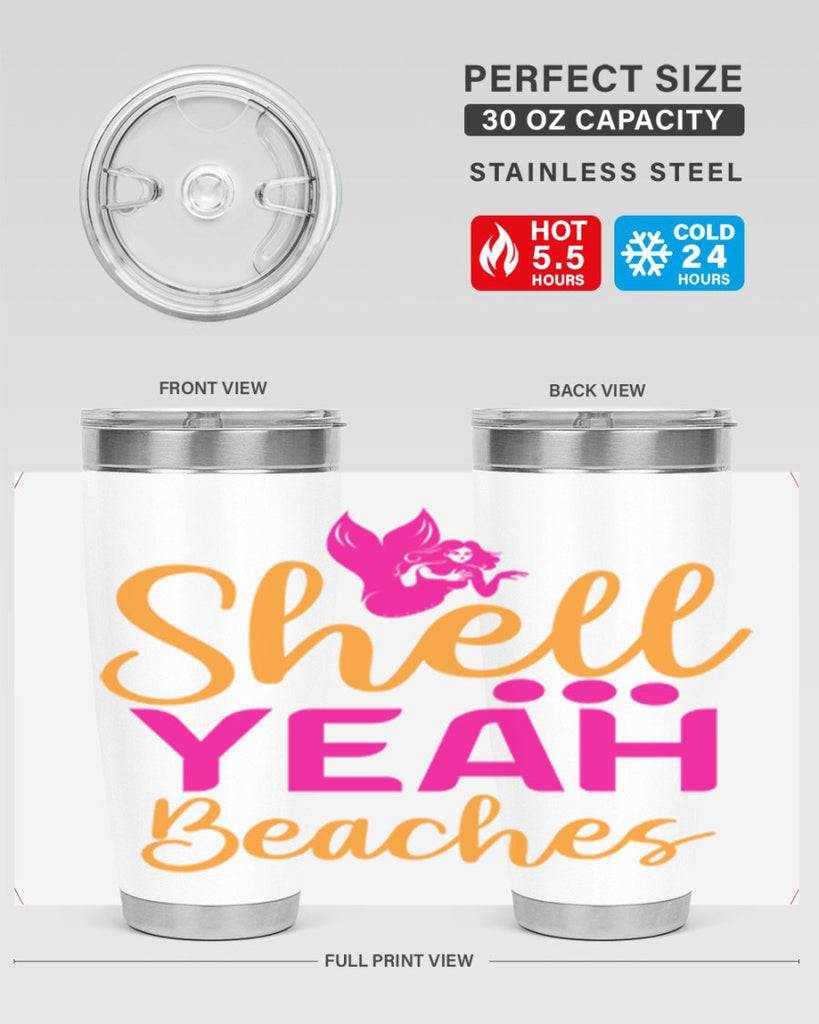 Shell Yeah Beaches 586#- mermaid- Tumbler