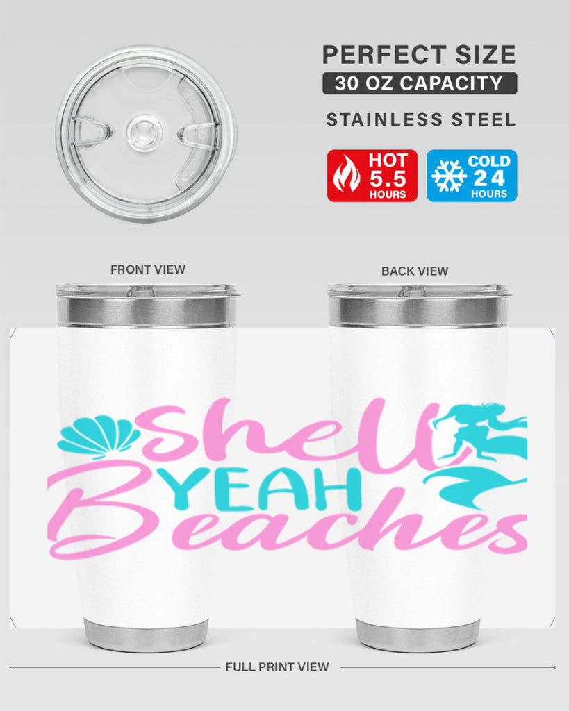 Shell Yeah Beaches 590#- mermaid- Tumbler