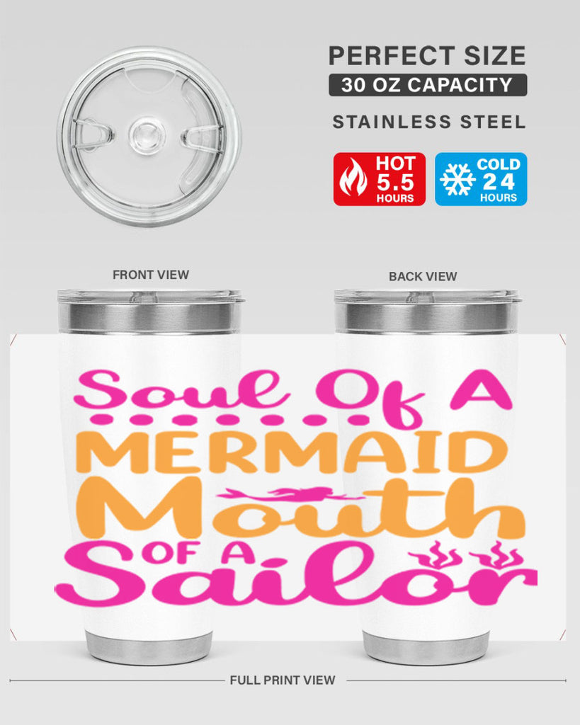 Soul Of A Mermaid Mouth Of A Sailor 619#- mermaid- Tumbler