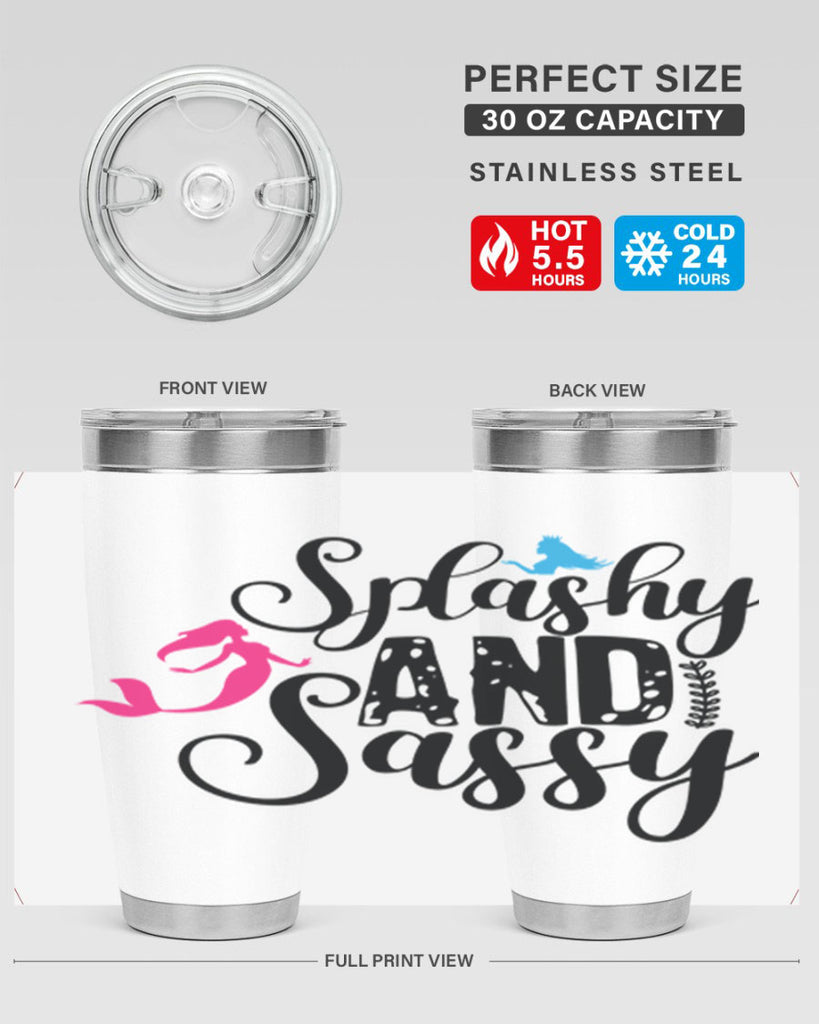 Splashy and Sassy 624#- mermaid- Tumbler