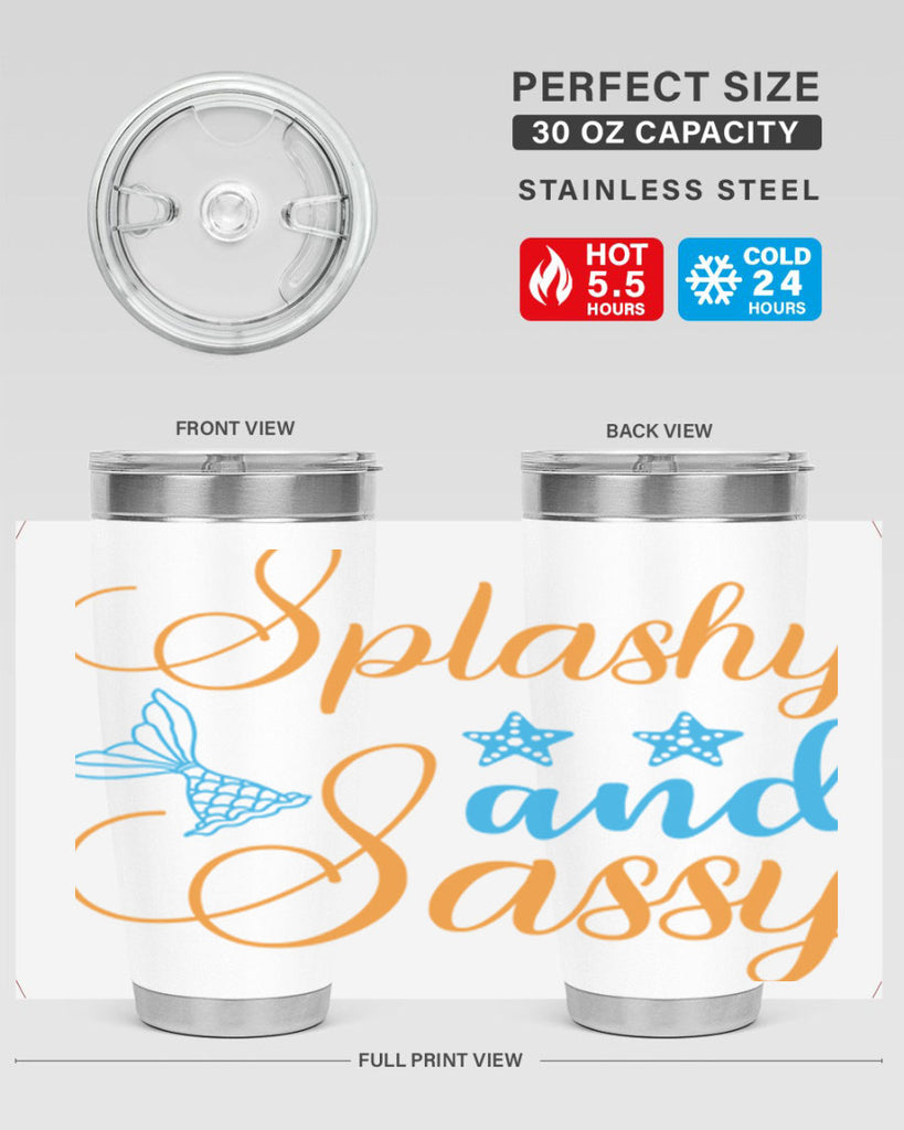 Splashy and Sassy Design 625#- mermaid- Tumbler