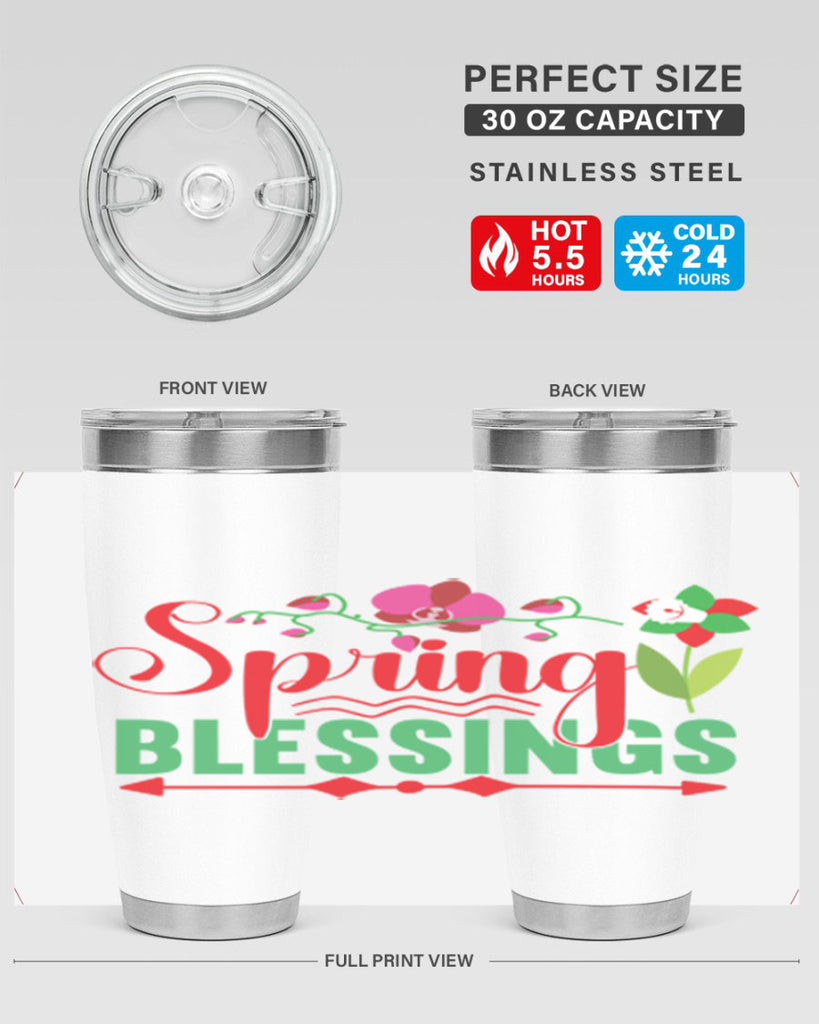 Spring Blessings 418#- spring- Tumbler