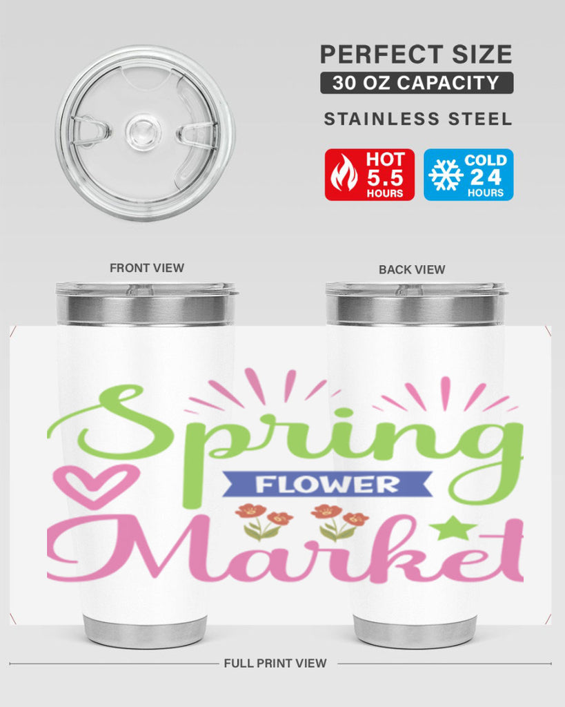Spring Flower Market  487#- spring- Tumbler
