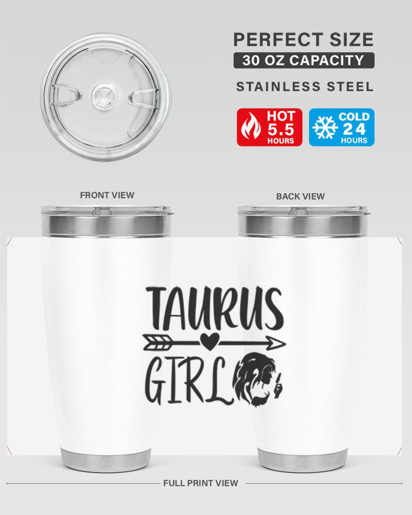 Taurus girl 498#- zodiac- Tumbler