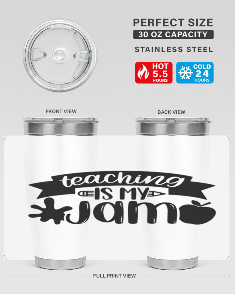 Teaching Is My Jam Style 40#- teacher- tumbler