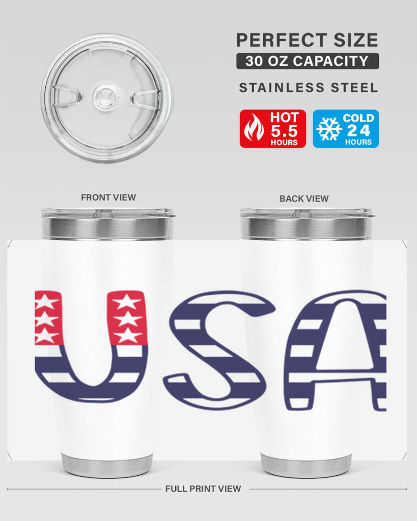 USA Style 184#- Fourt Of July- Tumbler