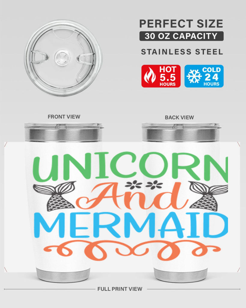 Unicorn And Mermaid 659#- mermaid- Tumbler