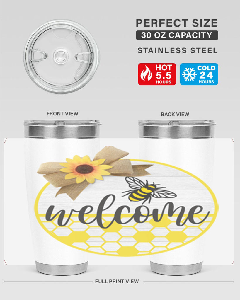 Welcome Bee and hive Mockup566#- spring- Tumbler