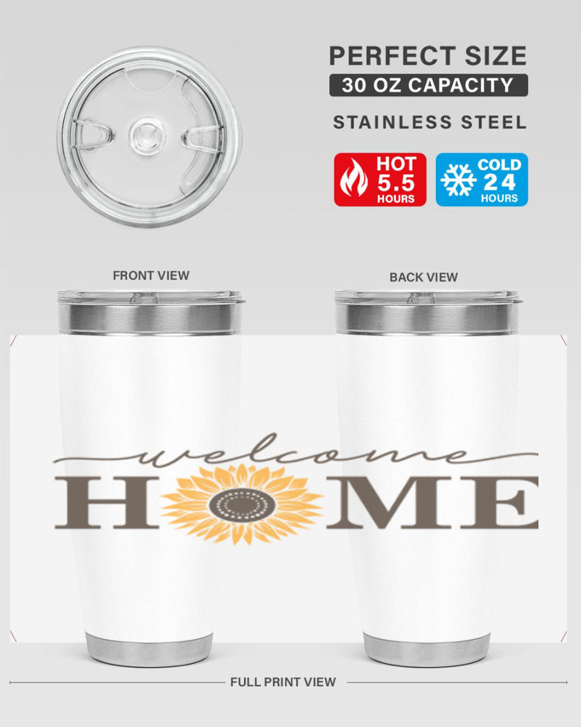 Welcome Home sunflower573#- spring- Tumbler