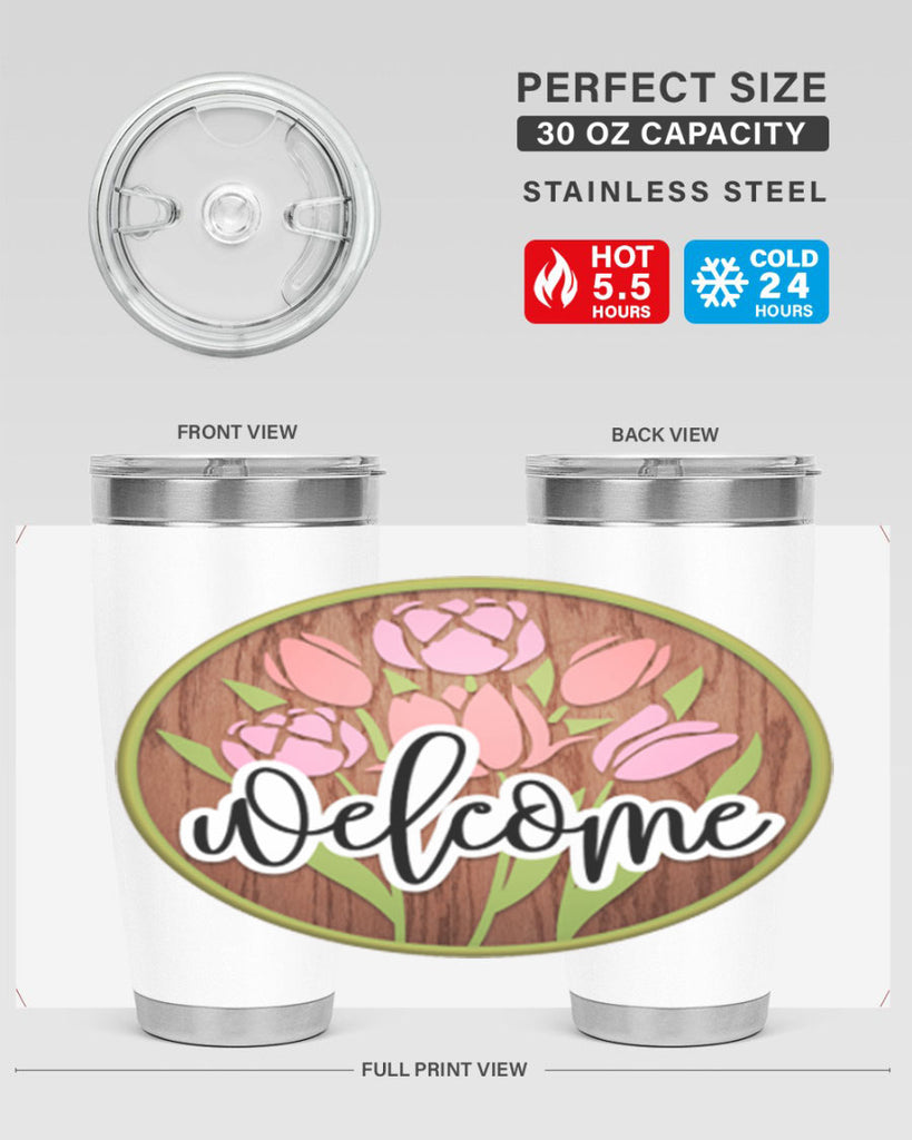 Welcome flowers bouquet Mockup570#- spring- Tumbler