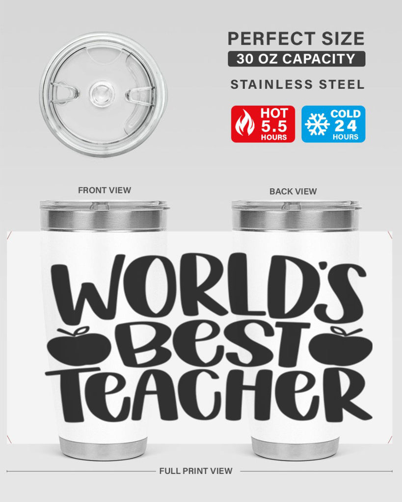 Worlds Best Teacher Style 28#- teacher- tumbler