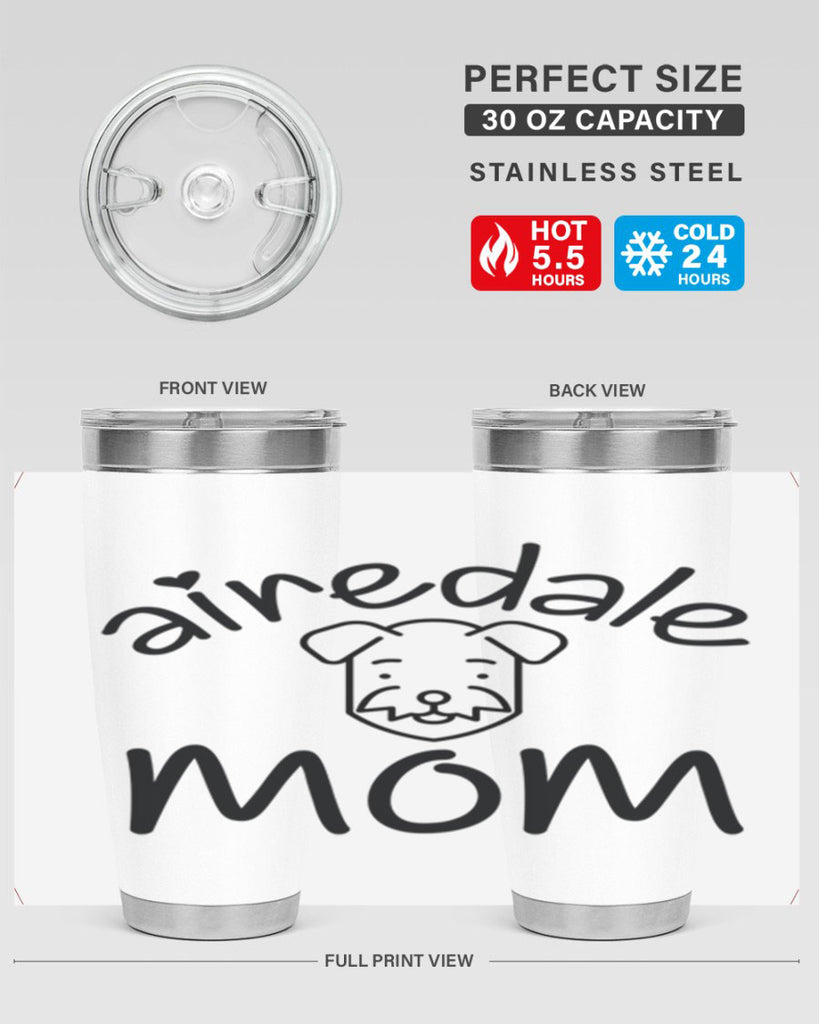 airedale mom 224#- mom- Tumbler