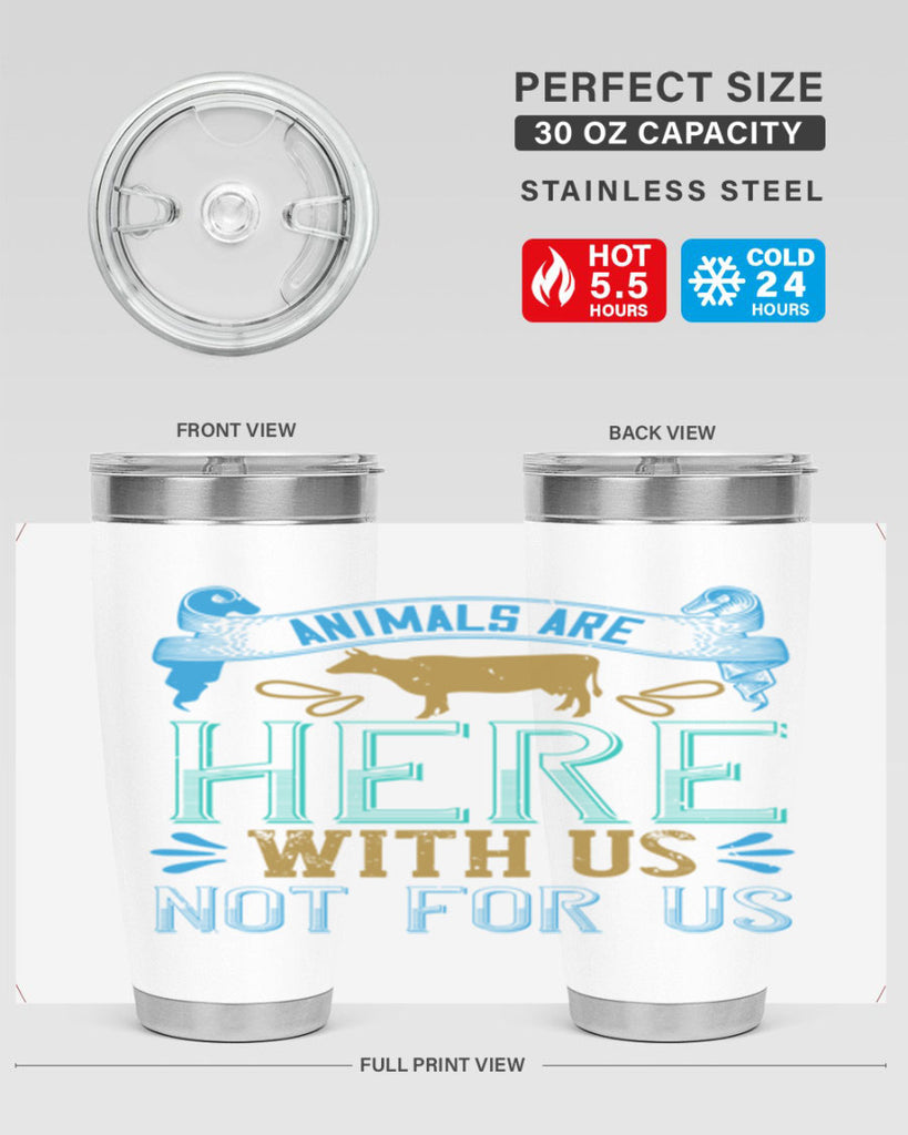 animals are here with us not for us 93#- vegan- Tumbler