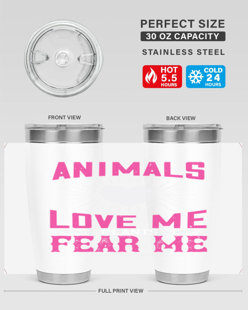 animals love me 102#- vegan- Tumbler